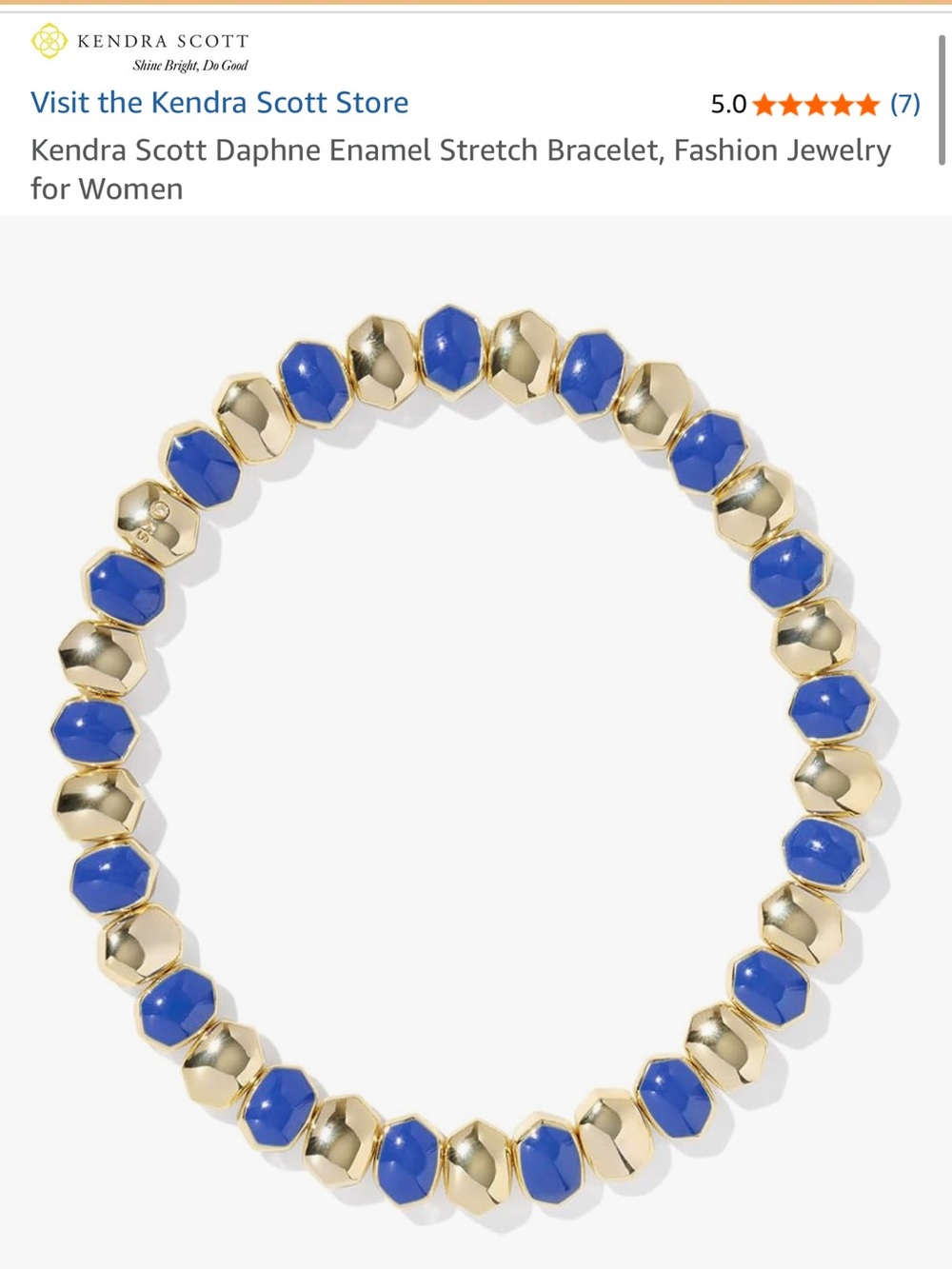 Kendra Scott Daphne Stretch Bracelet - Royal Blue and Gold